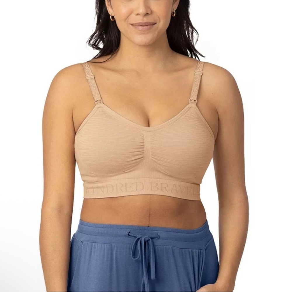 Kindred Bravely Busty Simply Sublime Nursing Bra Beige Tan Small